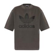 T-shirt met logo Adidas Originals , Gray , Dames