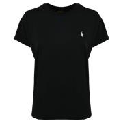 Zwart Logo T-shirt voor dames Ralph Lauren , Black , Dames