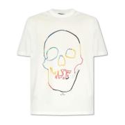 Bedrukt T-shirt PS By Paul Smith , White , Heren