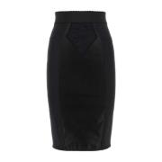 Zwart stretch nylonrokje Dolce & Gabbana , Black , Dames