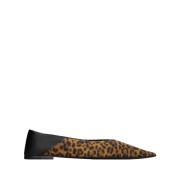 Bruine platte schoenen met V-cut vamp Saint Laurent , Brown , Dames