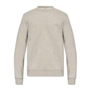 Sweatshirt met logo Woolrich , Gray , Heren