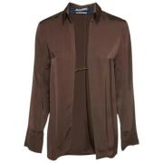 Pre-owned Satin tops Jacquemus Pre-owned , Brown , Dames