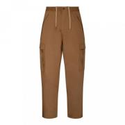 Kameelbruine cargobroek Burberry , Brown , Heren