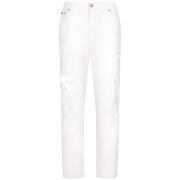 Versleten straight-leg jeans Dolce & Gabbana , White , Dames