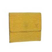 Pre-owned Leather wallets Louis Vuitton Vintage , Yellow , Unisex