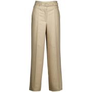 Stijlvolle Beige Wide Leg Broek Co'Couture , Beige , Dames