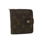 Pre-owned Coated canvas wallets Louis Vuitton Vintage , Brown , Dames