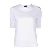 Stijlvol T-shirt met korte mouwen Fay , White , Dames