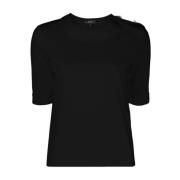 Korte mouw T-shirt voor vrouwen Fay , Black , Dames