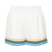 Stijlvolle bedrukte zijden shorts Casablanca , White , Dames