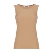 Beige Satijnen Top voor Vrouwen Jil Sander , Beige , Dames