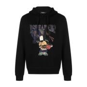 D2 Hond Pullover Hoodie Dsquared2 , Black , Heren