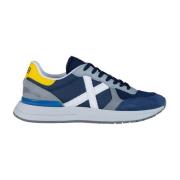 Blauwe Casual Textiel Sneakers oor Heren Munich , Multicolor , Heren