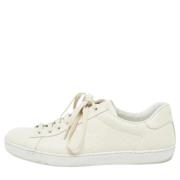 Pre-owned Leather sneakers Gucci Vintage , Beige , Dames