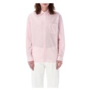 Malo Shirt Roze Verticale Strepen A.p.c. , Pink , Heren