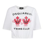 T-shirts en Polos met Logo Print Dsquared2 , Multicolor , Dames