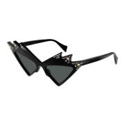 Black Grey Sunglasses Gg1371S 005 Gucci , Black , Dames