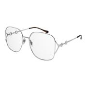 Silver Eyewear Frames Gucci , Gray , Unisex