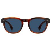 Brown Horn/Blue Sunglasses Hugo Boss , Brown , Heren