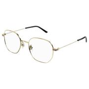 Gold Eyewear Frames Gucci , Yellow , Unisex