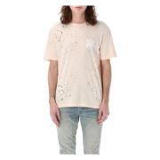 Gewassen Shotgun T-Shirt Amiri , Pink , Heren