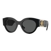 Black/Dark Grey Sunglasses Versace , Black , Dames