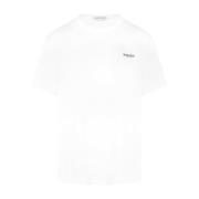 Logo T-Shirt in Mid Weight Jersey Alexander McQueen , White , Heren