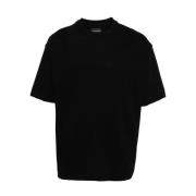 Zwarte Katoenen T-shirts en Polos met Logo Emporio Armani , Black , He...