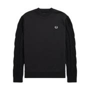 Klassieke Sweatshirt Fred Perry , Black , Heren