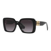 Zwarte/Grijze Zonnebril Miu Miu , Black , Dames