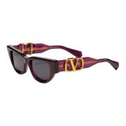 V - DUE Sunglasses in Crystal Purple Valentino , Purple , Dames