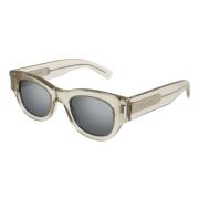 Beige/Silver Sunglasses SL 575 Saint Laurent , Beige , Dames