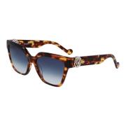 Blonde Tortoise/Blue Shaded Sunglasses Lj768Sr Liu Jo , Brown , Dames