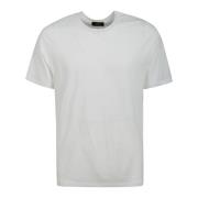 Witte Ss23 Heren T-shirt van Katoen Herno , White , Heren