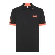 Zwarte Polo Logo T-shirts en Polos Sun68 , Black , Heren