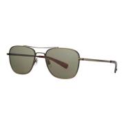 Brushed Gold-Tortoise Sunglasses Harbor SUN Garrett Leight , Brown , U...