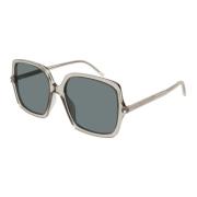 SL 591 Sunglasses in Beige/Blue Green Saint Laurent , Beige , Dames