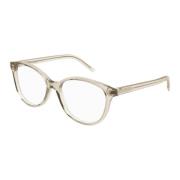 Transparent Beige Eyewear Frames Saint Laurent , Beige , Unisex