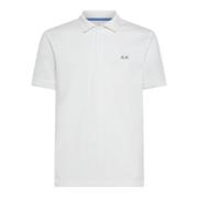 Witte Polo T-shirt in effen model Sun68 , White , Heren