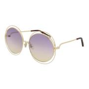 Gold/Pink Shaded Sunglasses Carlina Chloé , Yellow , Dames