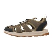 Trek Wave Platte Sandalen Clarks , Green , Heren