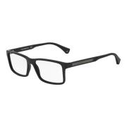 Zwart Rubberen Montuur EA 3038 Emporio Armani , Black , Unisex