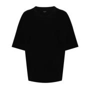 Zwarte Boxy T-Shirt Lemaire , Black , Heren