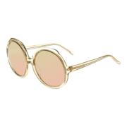 Ash Rose Gold Zonnebril 417 Linda Farrow , Pink , Dames