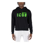 Cool Icon Blur Hoodie Dsquared2 , Black , Heren