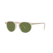 Riley SUN Sunglasses Buff/Green Oliver Peoples , Green , Unisex