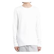 Witte Longsleeve Katoen Modal T-shirt Thom Krom , White , Heren