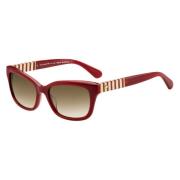 Burgundy/Brown Shaded Johanna2/S Sunglasses Kate Spade , Red , Dames