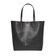 Zwarte leren tas met handvat Part Two , Black , Dames